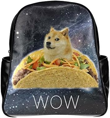 deardaling Funny Doge in a Chicken Rolls Custom Multi-Pockets Backpack Shoulders Backpack School Bag