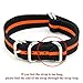 CIVO Heavy Duty G10 Zulu Military Watch Bands NATO Premium Ballistic Nylon Watch Strap 5 White Rings with Stainless Steel Buckle 20mm 22mm 24mm … (Black Pumpkin, 22mm)
