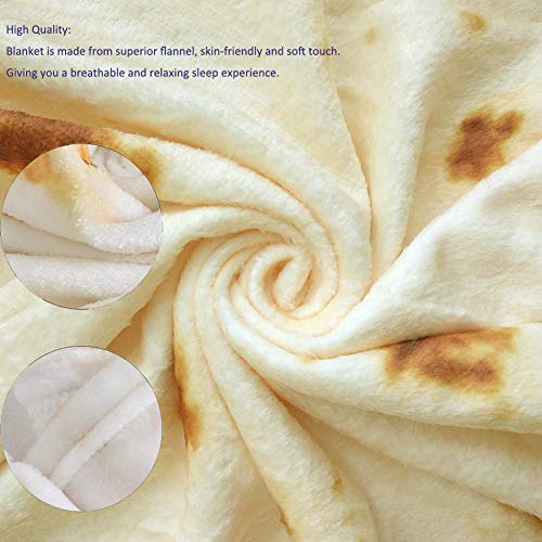 HahaGo Burrito Deken Tortilla Strandlaken Tapijt Tapijt Picknickdekens Zacht & Pluche Mantel voor Kantoor Thuis… - Image 4