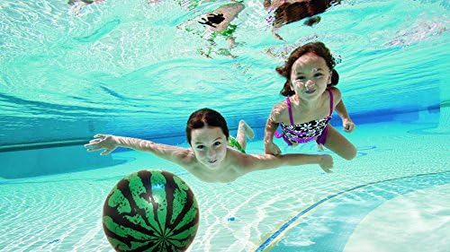Pool Game Set - Watermelon Beach Ball with Air Pump and Needle Kit (9 inch, Watermelon)