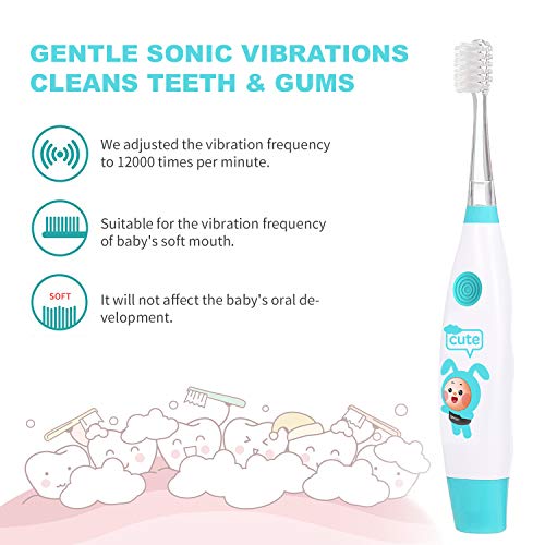 image for Gabbay Kids Toothbrush Sonic Electric Toothbrush Kids Battery Powered,