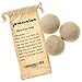Wool Dryer Balls 3 Pack XL Made of 100% Premium, Organic Wool, Handmade, Non-Toxic, All Natural Eco-Friendly Reusable Fabric Softener