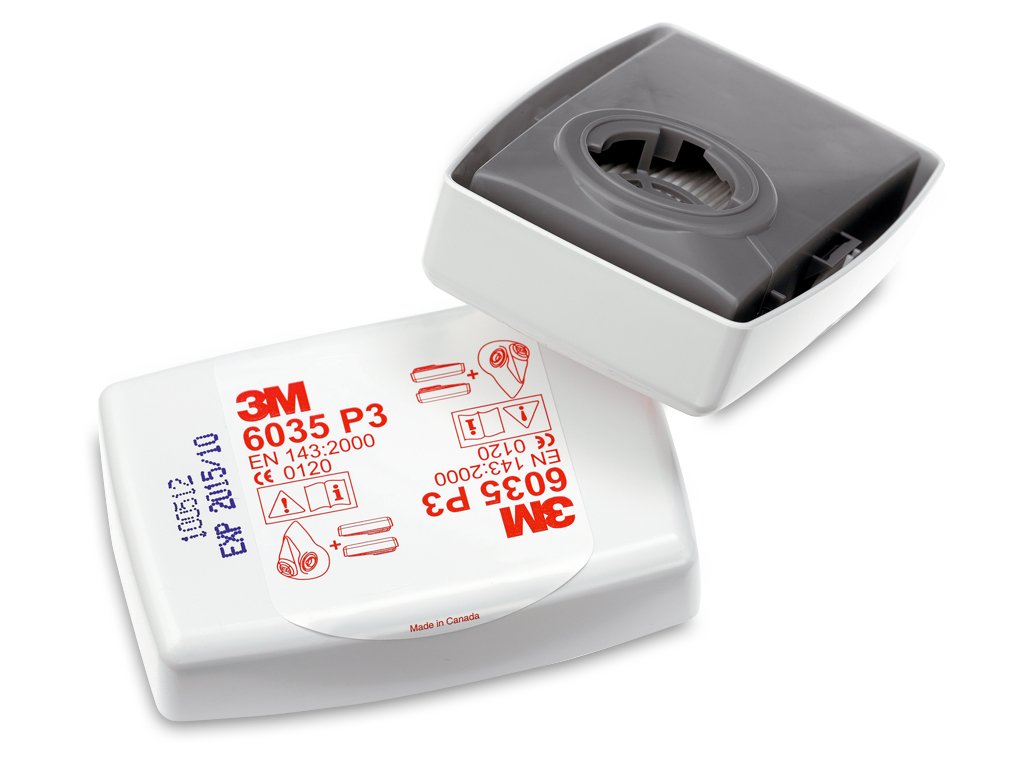 2 Piece 3 M Filter dusts Article Nr,6035 P2 Mask for P3 Series 6000 / 7000