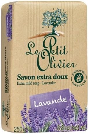 Senteurs Le Petit Olivier Extra Mild Lavender 8.8 Oz. Single Soap Bar From France by Senteurs Provencales