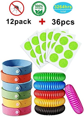 Molly Melo 100% Natural Mosquito Repellent Bracelet and Patch - Insect Bug Repellent Bands for Kids and Adults