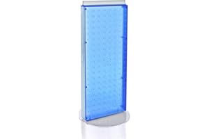 AZAR DISPLAYS Azar 700509-BLU Pegboard Two-Sided Non-Revolving Counter Display, Blue Translucent Color