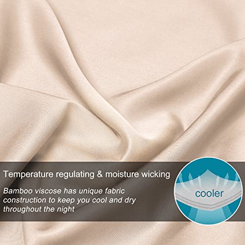 BEDELITE Cooling King Size Pillow Cases 2 Pack, 100 Bamboo Pillow