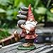 Ivy Home Outdoor Decorative Garden Statue,Gnome Carried Stones