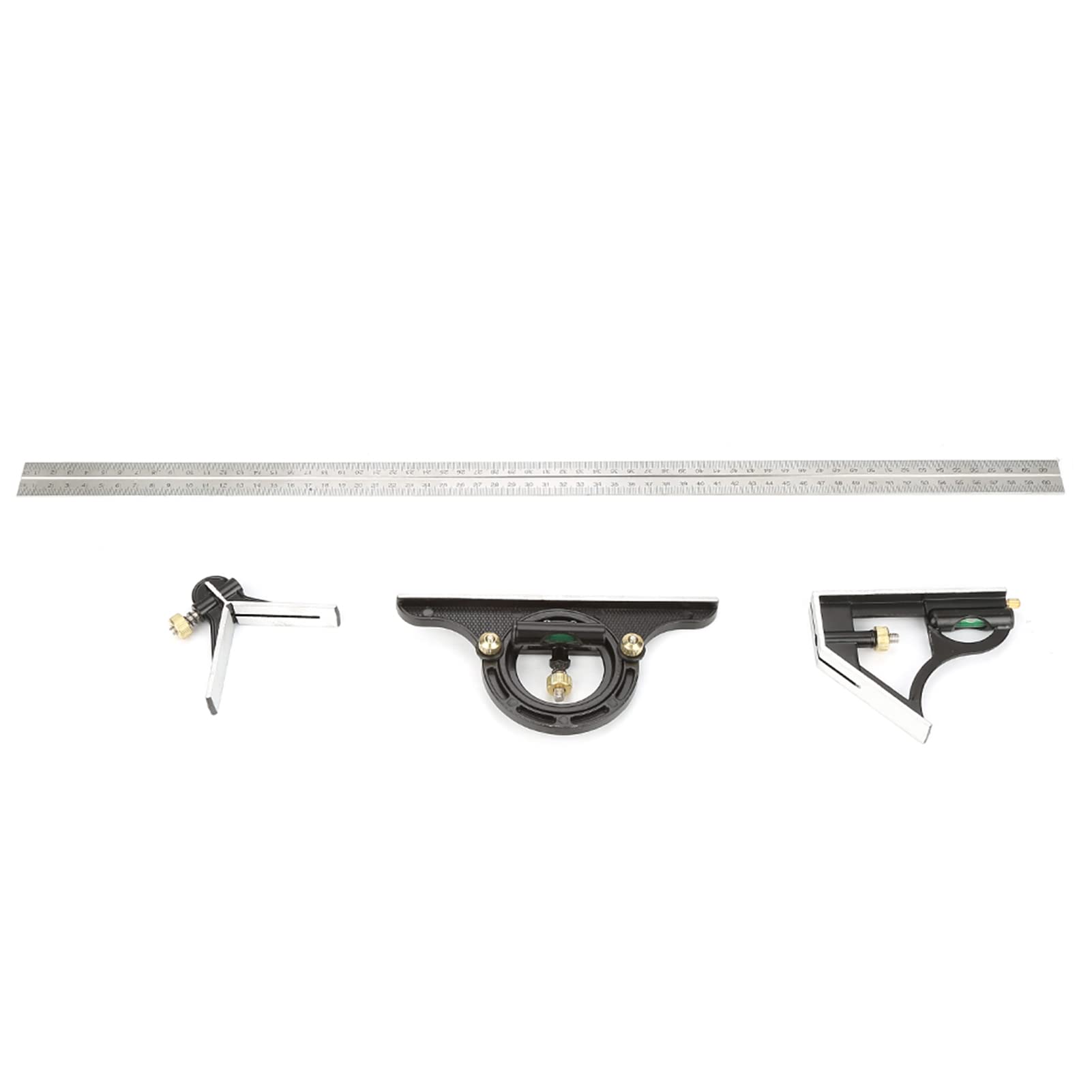 600MM Multifunctional Combination Square Angle Ruler Set Metal Adjustable Combination Square Right Angle Ruler Engineer Measuring Tool