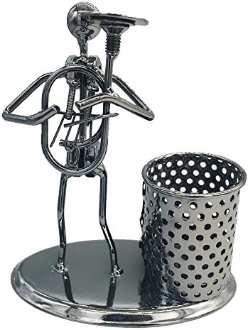 Iron Penholder,ABURA Creative Musical Instruments Design Iron Penholder Decorations Home Ornaments Minimalist Modern Practical Small Gifts Crafts (Euphonium)