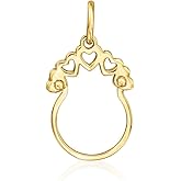 Ross-Simons Italian 14kt Yellow Gold Heart-Cutout Charm Holder Pendant
