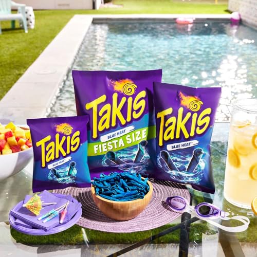 TAKIS ROLLED BLUE HEAT TORTILLA CHIPS BAG OF 3.25 OUNCES