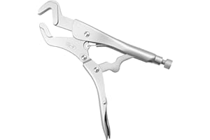 Vice Grip Pliers, Parrot Plier,8.26-inch Curved Jaw Locking Pliers with Wire Cutter,Stee Multi Functional Adjustable Vise for