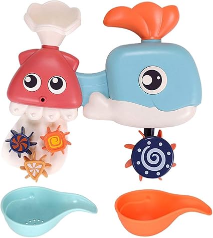 whale waterfall bath toy