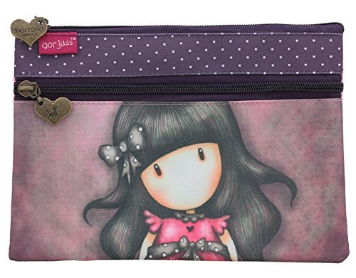 Santoro Gorjuss Flat Zip Pencil Case - Ladybird