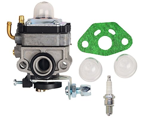 HIFROM Carburetor Carb Kit with Primer Blub Spark Plug for Honda GX25 GX25N GX25NT FG110 HHT25S Replaces 16100-Z0H-825