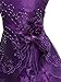 Shiny Toddler Little Girls Embroidered Beaded Flower Girl Birthday Party Dress with Petticoat 5t-6t,Purple
