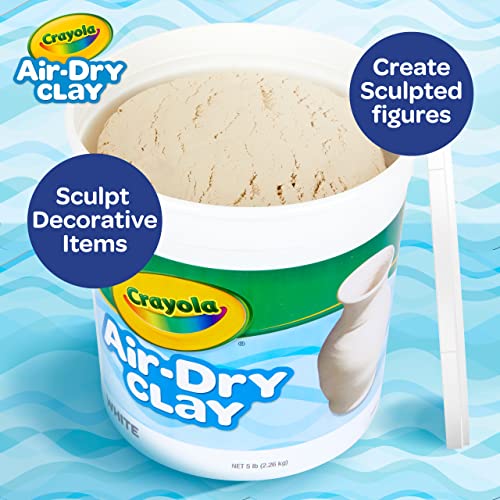 Crayola Air Dry Clay Bucket, No Bake Clay for Kids, Modeling Clay