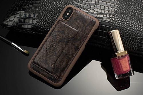 iPhone X Case - US Fast Deliver Guarantee FBA- New Fashion Elegant Luxury PU Leather Cover Case wilth clip stander For Apple iPhone X Brown