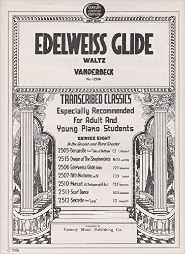 Edelweiss Glide Waltz No 1385 Sheet Music Vanderbeck F E Illustrated Amazon Com Books