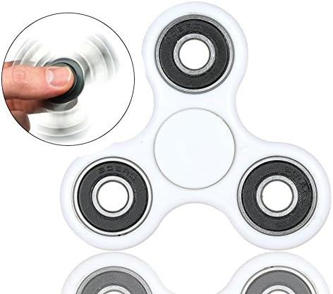 Hand Spinner gifts,How to relieve stress, Fidget Toy for Anxiety, Focusing, ADHD, Autism Adult; Fidget friends with Children kids;Kit reduce stress, To focus and Help stay awake (White)