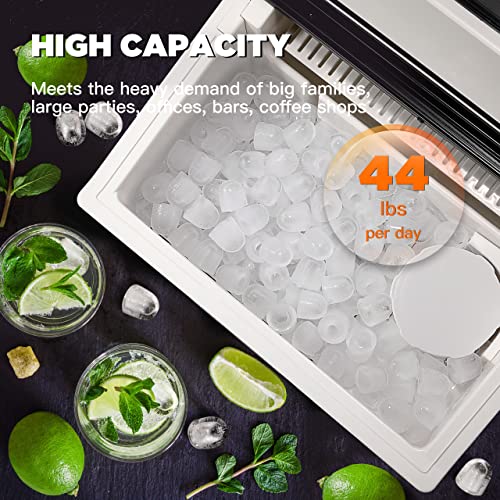 SYCEES 2in1 Countertop Ice Maker & Shaver Machine, 18 Cubes in 11