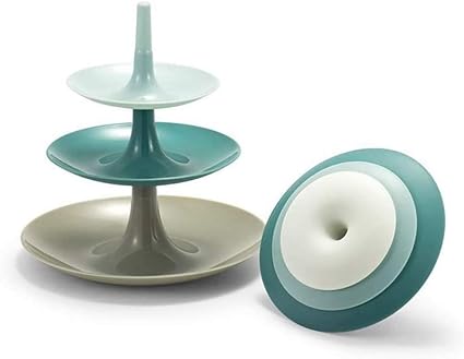 Amazon ケーキスタンド 3層カップケーキタワースタンド プラスチックデザートスタンドペストリースタンドカップケーキスタンドホルダーサービングプラッター ティーパーティー ベビーシャワー 結婚式の3層 2層 シングル層として使用できます Gongxi ケーキ