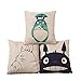YOUR SMILE-Totoro Cotton Linen Throw Pillow Covers Decorative 18 x 18