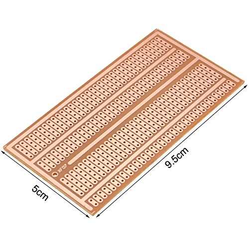 10Pcs 5X10cm Single Side Copper Prototype Paper PCB Breadboard 2-3-5 Joint Hole
