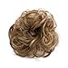 Messy Hair Bun Extensions Synthetic Updo Chignons Donut Elastic Bride Bun Ponytail Scrunchy Hairpiece Wig Accessory for Women 35g Ginger Brown Mix Golden Blonde-Medium
