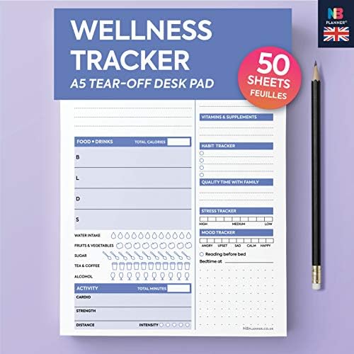A5 Desk Notepad Wellness Tracker (Wellness Tracker)
