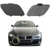 Goholy Car Front Bumper Tow Hook Cover Compatible with BMW E92 Coupe E93 Convertible 3-Series 328i 335i 2007 2008 2009 2010 Trailer Cover Cap 51117187956 Towing Eye Cap Unpainted Right Passenger Side