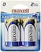 Maxell 723020 Alkaline Battery D Cell 2-Pack