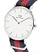 Daniel Wellington Men's 0201DW Oxford Stainless Steel Watch With Striped Nylon Band