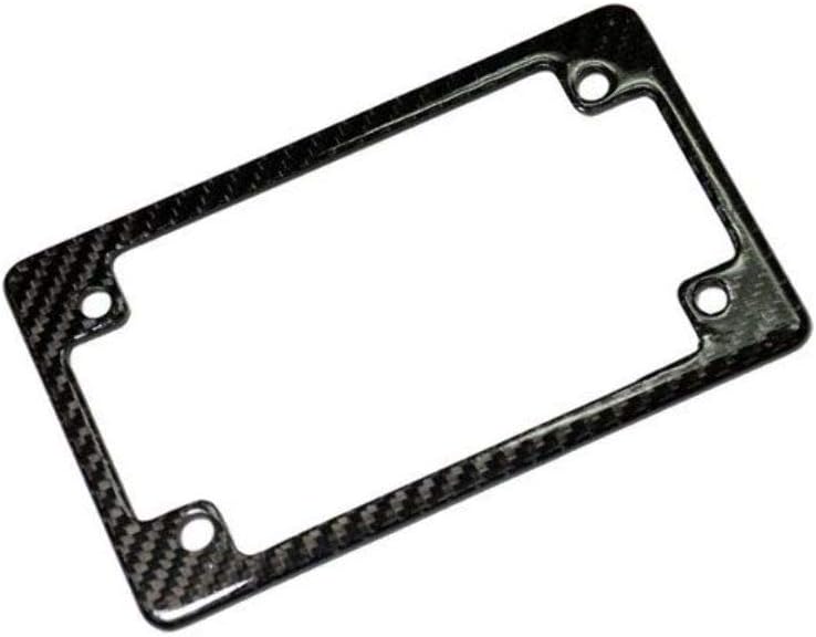 AutoTecknic Real Carbon Fiber Motorcycle License Plate Frame (US Only)