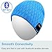 Qshell Bluetooth Beanie, Washable Music Hat Cap with Wireless Stereo Over Ear Headphone Headset Earphone Speaker Microphone Hands Free Compatible with iPhone Ipad Samsung Android Cell Phones - Blue 