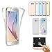 Houshine s7edgecase89 Galaxy S7 Edge Case(Front Plus Back Cover Gel Series), Shockproof TPU 360 Degree Protective Clear Crystal Rubber Soft Case Cover for Samsung Galaxy S7 Edge - Transparent