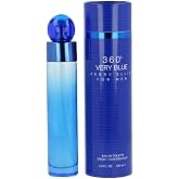Perry Ellis 360&deg; Very Blue Eau De Toilette for Men, 3.4 Fl Oz (100 mL) | Mens Cologne, EDT, Long Lasting Perfume, Fragrance with Notes of Bergamot, Pear &amp; Musk