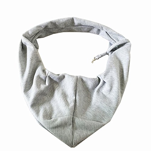 Pet Sling Carrier, Pets Travel Shoulder Bag for Dogs Puppy Cats Small Animals up to 10 Lbs, Breathable, Comfortable, Hands-Free, Reversible, Machine Washable (Grey)