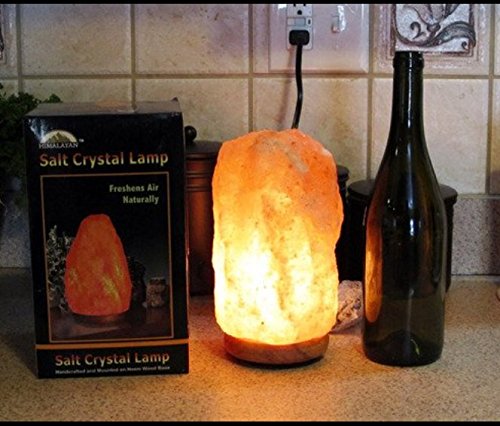 Himalayan Glow Natural Himalayan Salt lamp in Unique Tree Design Metal Basket with Salt Chunks/Salt lamp Light Bulbs and Dimmer Switch