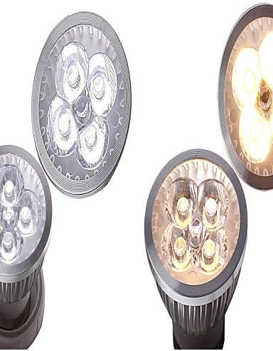 ZQ Mini light bulbs 4W 4LED 400LM LED Spotlight Lighting 10-18V Silver , white-e26/e27
