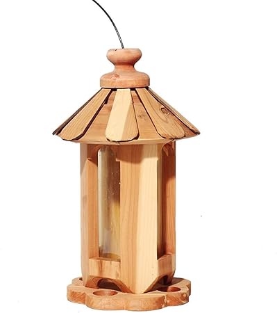 Jxxddq Bird Feeder Bird Table Hanging Wooden Bird Feeding Station