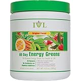 Institute for Vibrant Living All Day Energy Greens, Green Superfood Powder, 11.36 oz container, All Natural No Synthetics or Chemical Additives