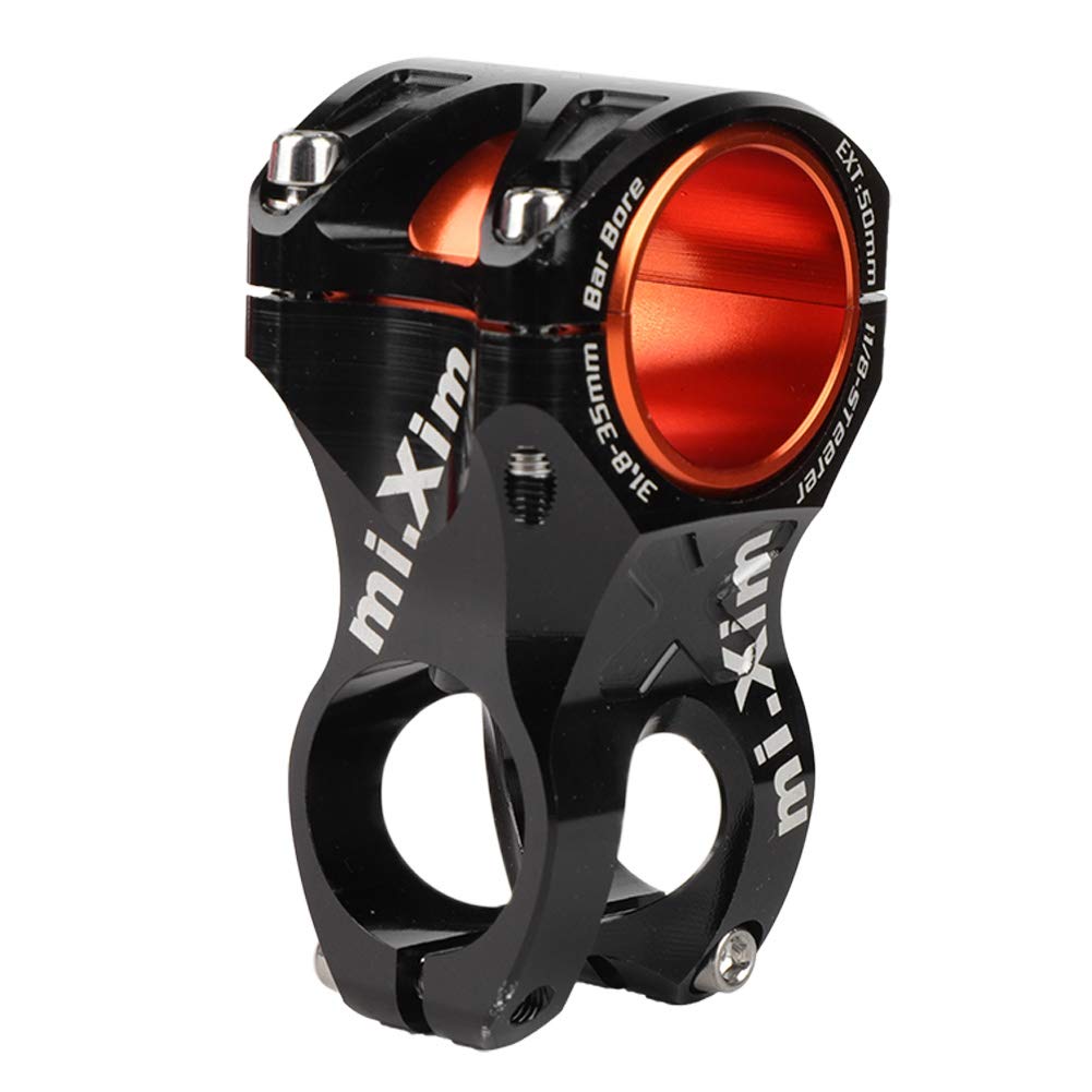 Keenso Bicycle Handlebar Stem, Mountain Bike Stem 31.8 x 50 mm Aluminium Alloy Short Stem Bicycle Parts (Black)