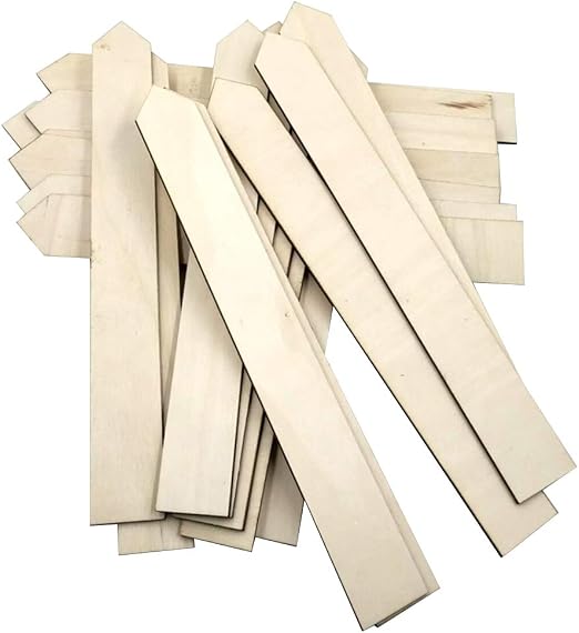 Yardwe 100 Etiquetas de Madera para Plantas de guardería, Maceta ...