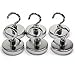 CMS MAGNETICS - (6-Pack 32mm Ceramic Hooks Silver 5-Pound Sheer and 13-Pound Pull Force Rating, Strong Magnet Hooks for Office, Refrigerator, Magnetic Board, Closets
