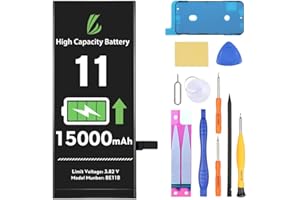 LL TRADER Battery for iPhone 11, 15000 mAh High Capacity Replacement Battery for iPhone 11 (A2111, A2223, A2221) with Full Set Repair Tool Kit 2025 New Model