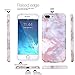 iPhone 7 Plus Case,iPhone 8 Plus Case,DOUJIAZ Shiny Rose Gold White Marble Design Clear Bumper TPU Soft Case Rubber Silicone Cover for iPhone 7 Plus/iPhone 8 Plus