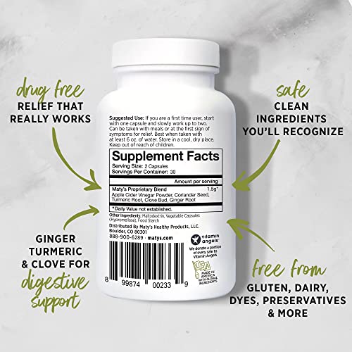 Maty’s Acid & Indigestion Relief Capsules Safe & Effective, All