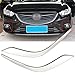 beler Chrome Finish Front Fog Light Lamp Eyebrow Trim Cover Decoration Decor For Mazda 6 Atenza 2013-2016